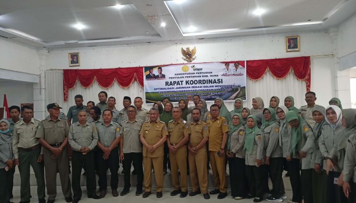 Penyuluh Pertanian dan Pemkab Muna Rapat Koordinasi Menangani Kemarau Elnino
