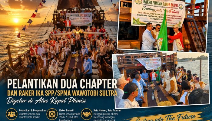 IKA SPP/SPMA Wawotobi Kukuhkan Dua Chapter dan Raker di Atas Kapal Phinisi