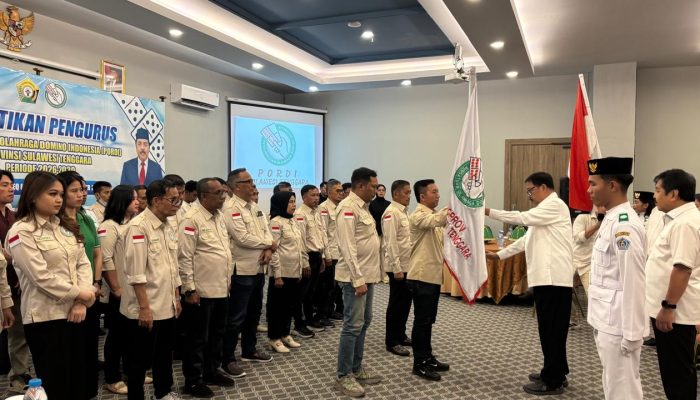 Reza Pratama Saputra Resmi Dilantik jadi Ketua Pengprov Pordi Sultra, Serukan Soliditas: Kita Kuat karena Bersatu