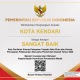 Piagam penghargaan Sangat Baik yang diterima Kota Kendari.