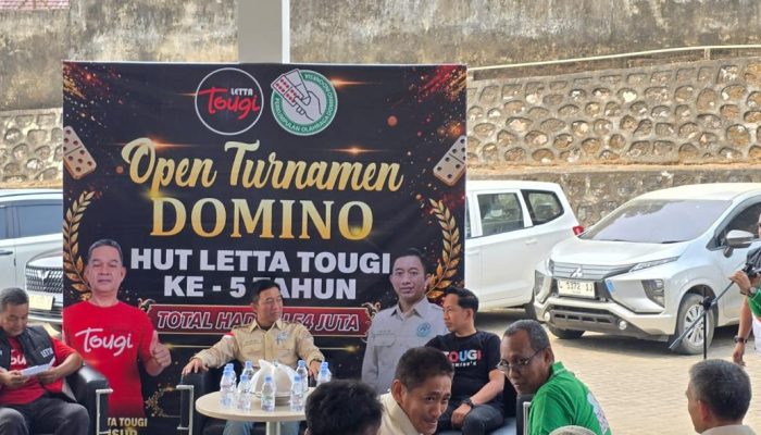 Turnamen Domino HUT Ke-5 Letta Tougi Resmi Dibuka Ketua Pordi Sultra, 64 Pasang Peserta Berlaga