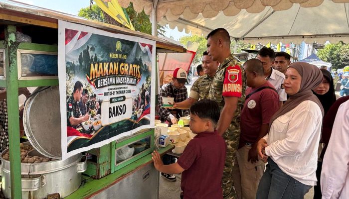 Semarak HUT Ke-81, TNI Gandeng 30 UMKM Sediakan 3.000 Porsi Makanan untuk Rakyat