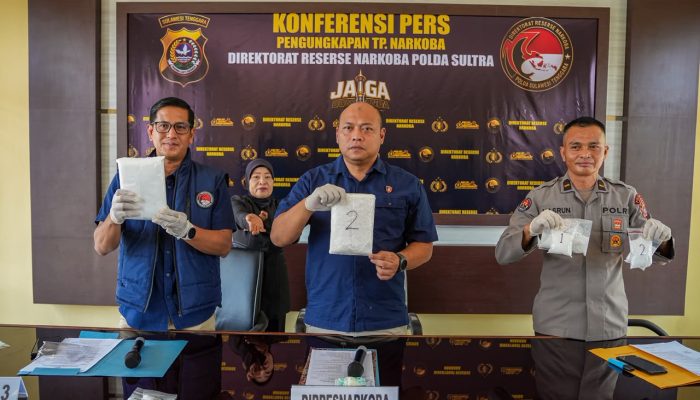 Polda Sultra Bongkar Jaringan Sabu 3,5 Kg di Kendari, Dua Pengedar Ditangkap