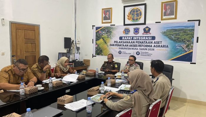 BPN Muna Gelar Rapat Integrasi Penataan Aset dan Akses Reforma Agraria Tahun 2026