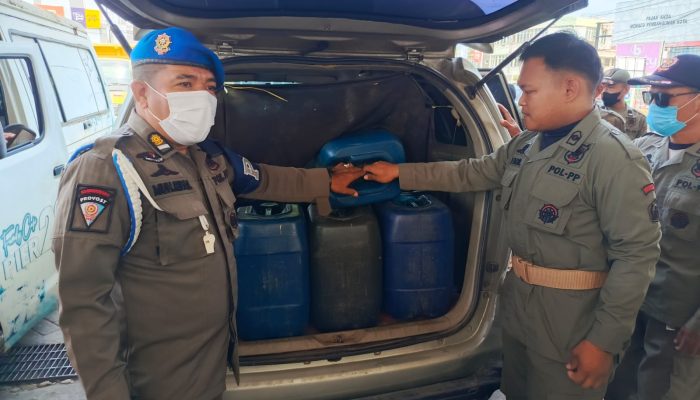 Satpol PP Kendari Temukan Dugaan Pembelian BBM Subsidi Secara Ilegal di SPBU Rabam