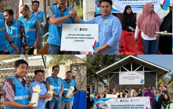 Suasana penyerahan bantuan TJSL PLN Nusantara Power Kendari dan peresmian Rumah Budidaya Jamur Tiram Ibu-ibu PKK Kelurahan Wua-wua. (Foto: Hasrul/KR)