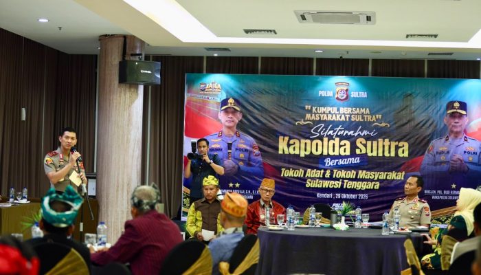 Kapolda Sultra Silaturahmi dengan Tokoh Adat dan Tokoh Masyarakat Sultra, Perkuat Sinergi Jaga Kamtibmas